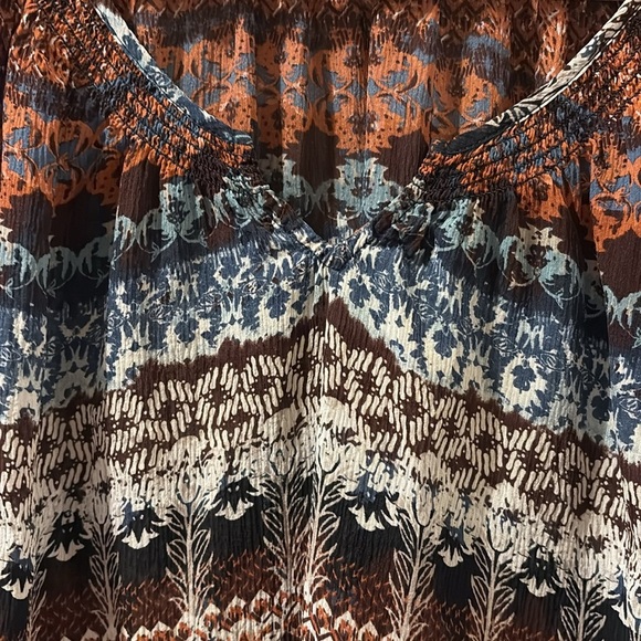 Garnet Hill Women's Multicolor Patterned top - large - 100% silk - Picture 5 of 6